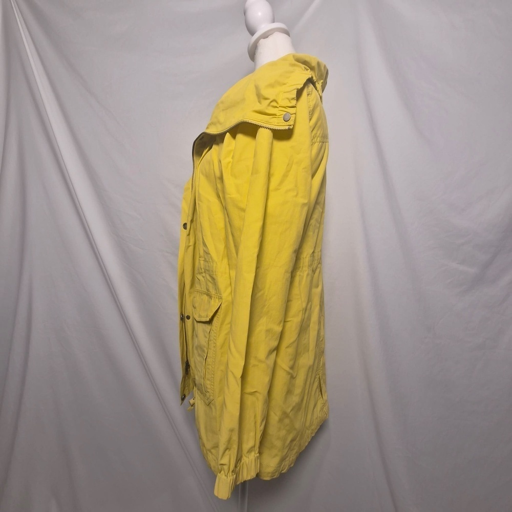 Eileen Fisher Weather Resistant Cotton Nylon Campcore Granola Yellow Rain Coat S - Picture 5 of 16